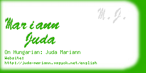 mariann juda business card